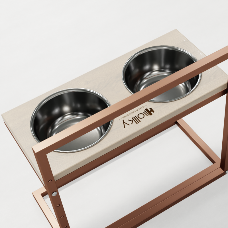 Hollky Flex L - миски на регульованій підставці для великих собак (2 × 1.8 л) GLWH