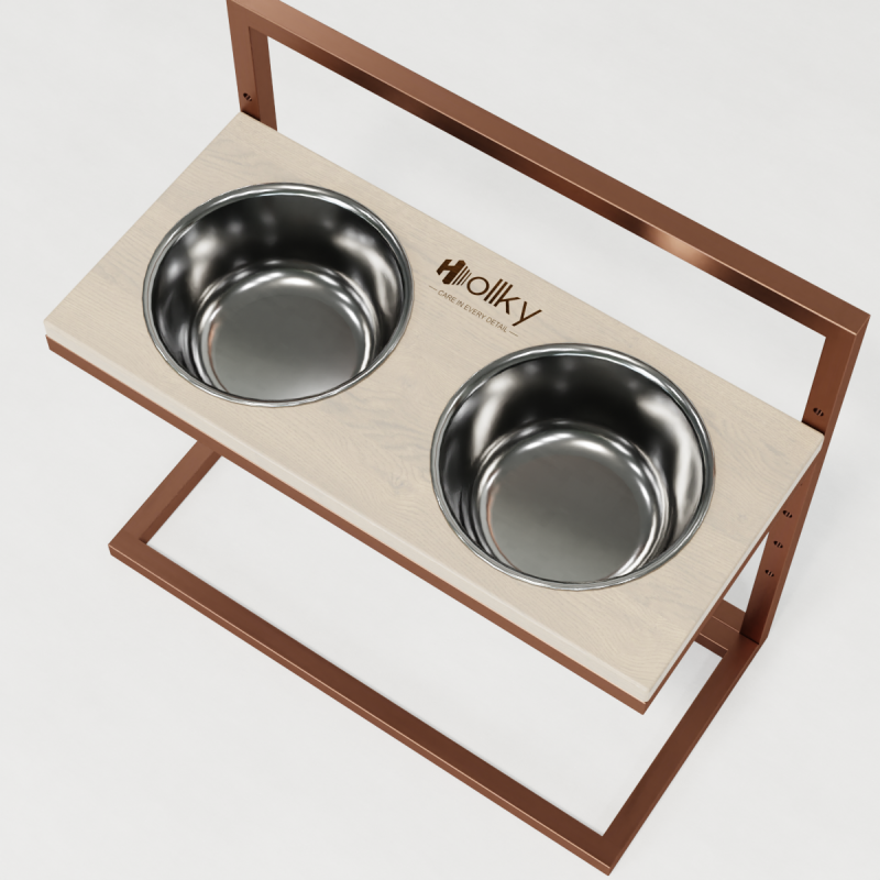 Hollky Flex L - миски на регульованій підставці для великих собак (2 × 1.8 л) GLWH