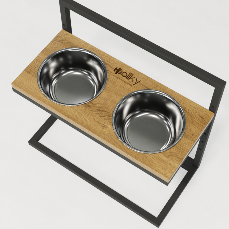 Hollky Flex L - миски на регульованій підставці для великих собак (2 × 1.8 л) GRNT
