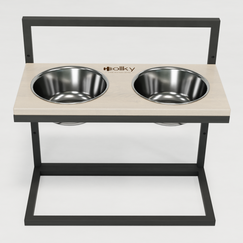 Hollky Flex L - миски на регульованій підставці для великих собак (2 × 1.8 л) GRWH