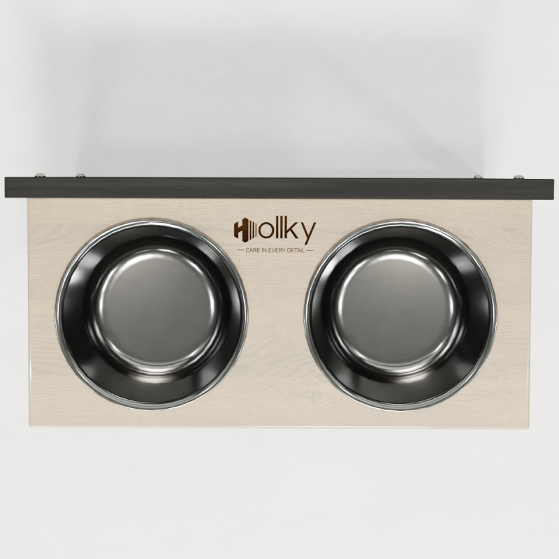 Hollky Flex L - миски на регульованій підставці для великих собак (2 × 1.8 л) GRWH