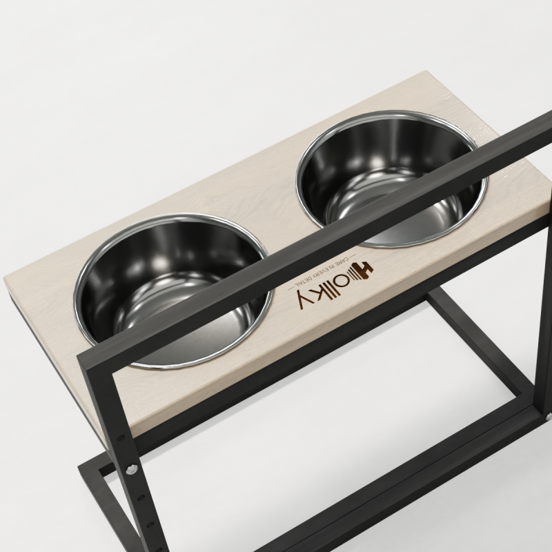 Hollky Flex L - миски на регульованій підставці для великих собак (2 × 1.8 л) GRWH