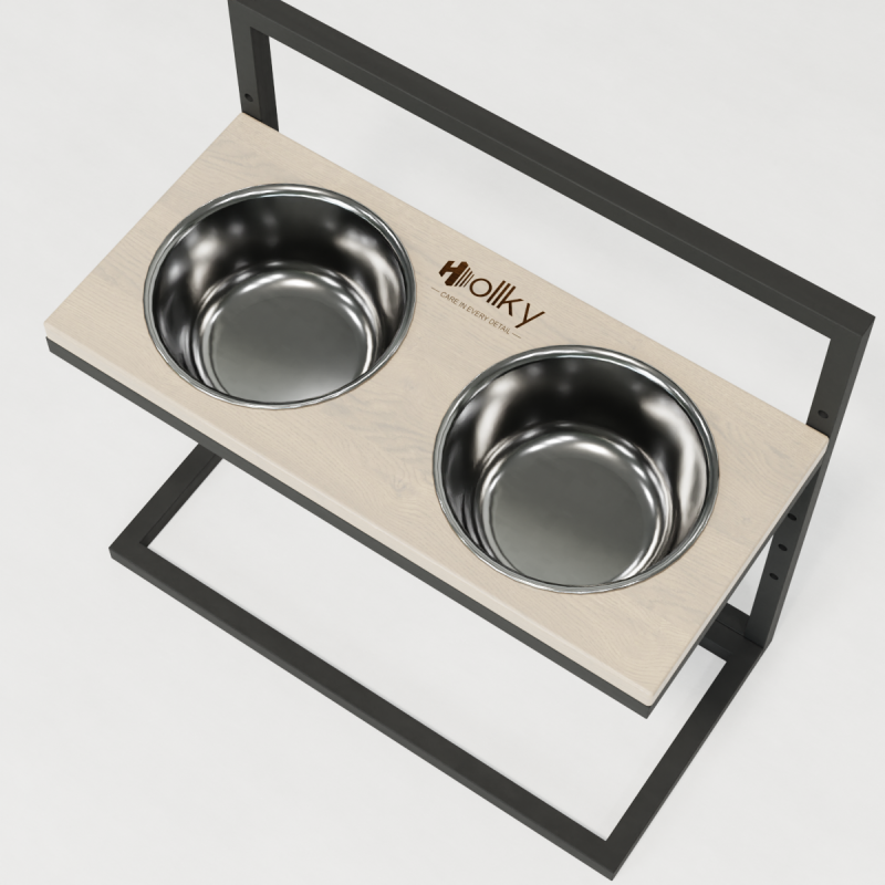 Hollky Flex L - миски на регульованій підставці для великих собак (2 × 1.8 л) GRWH