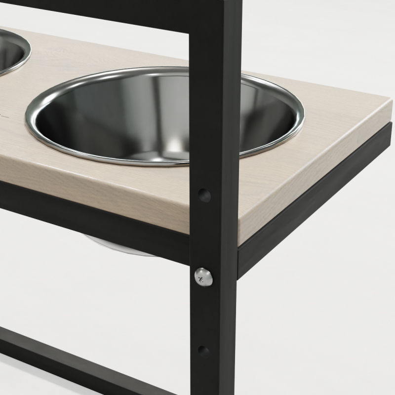 Hollky Flex L - миски на регульованій підставці для великих собак (2 × 1.8 л) GRWH