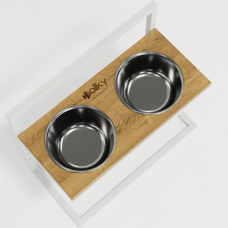 Hollky Flex L - миски на регульованій підставці для великих собак (2 × 1.8 л) WHNT