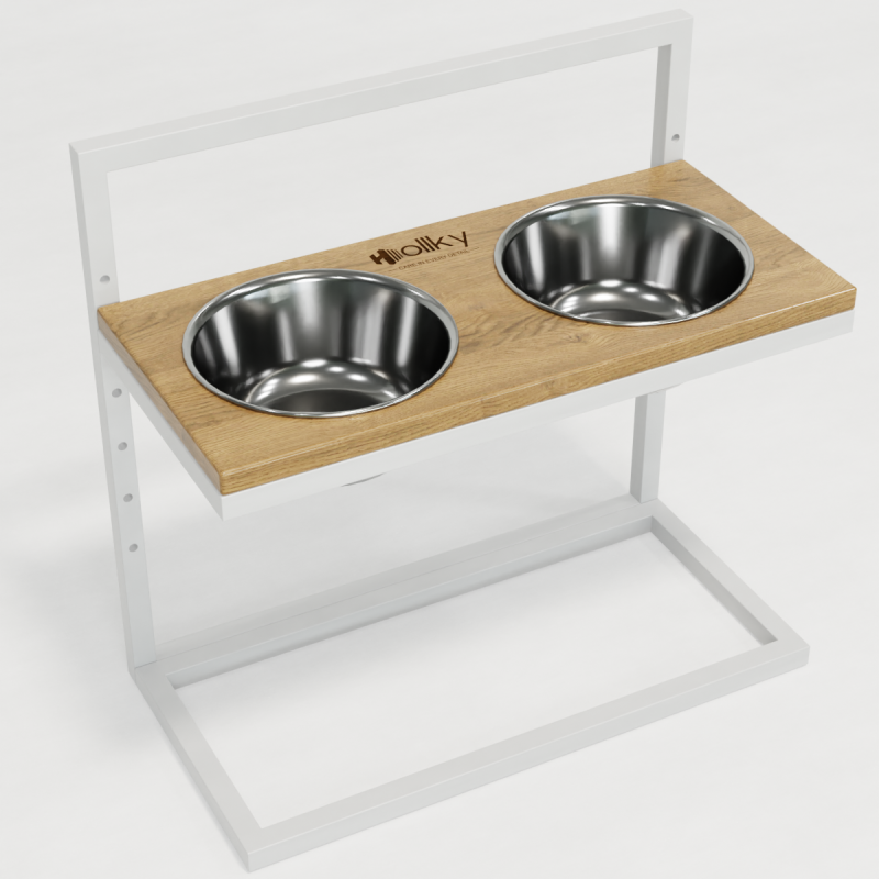 Hollky Flex L - миски на регульованій підставці для великих собак (2 × 1.8 л) WHNT