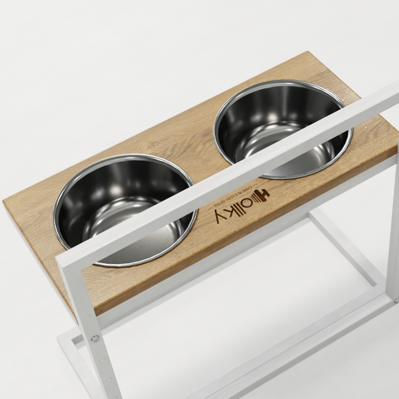 Hollky Flex L - миски на регульованій підставці для великих собак (2 × 1.8 л) WHNT