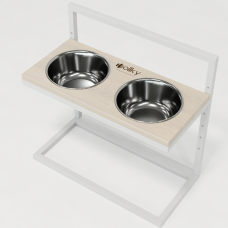 Hollky Flex L - миски на регульованій підставці для великих собак (2 × 1.8 л) WHWH
