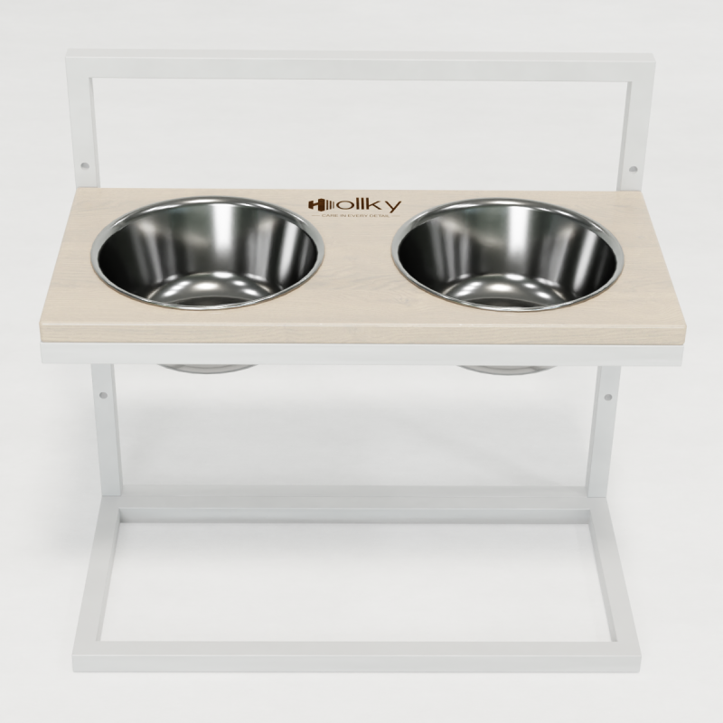 Hollky Flex L - миски на регульованій підставці для великих собак (2 × 1.8 л) WHWH