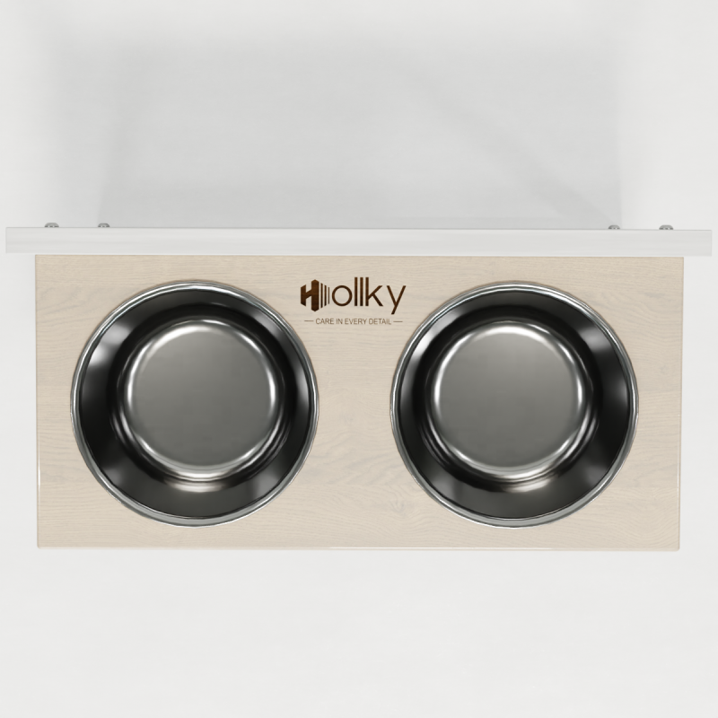 Hollky Flex L - миски на регульованій підставці для великих собак (2 × 1.8 л) WHWH