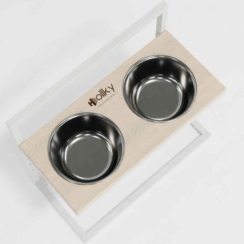 Hollky Flex L - миски на регульованій підставці для великих собак (2 × 1.8 л) WHWH