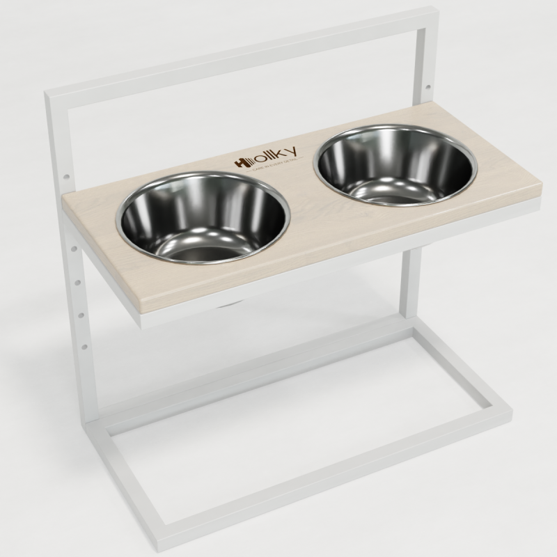 Hollky Flex L - миски на регульованій підставці для великих собак (2 × 1.8 л) WHWH