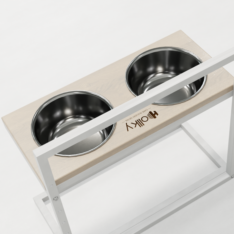 Hollky Flex L - миски на регульованій підставці для великих собак (2 × 1.8 л) WHWH