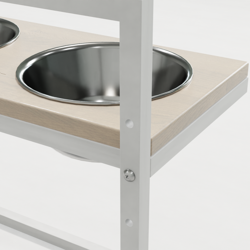 Hollky Flex L - миски на регульованій підставці для великих собак (2 × 1.8 л) WHWH