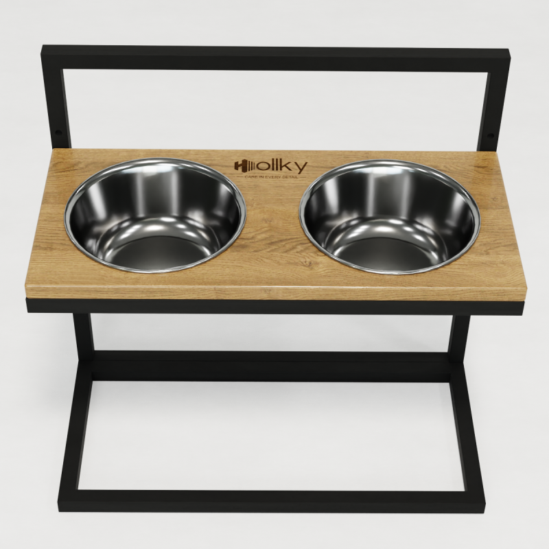 Hollky Flex L - миски на регульованій підставці для великих собак (2 × 1.8 л) BLNT