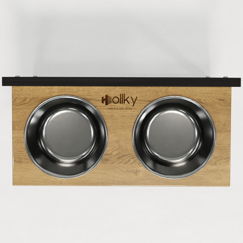 Hollky Flex L - миски на регульованій підставці для великих собак (2 × 1.8 л) BLNT