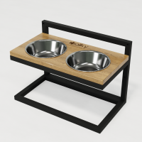 Hollky Flex M - миски на регульованій підставці для середніх собак (2 × 0.85 л) BLNT