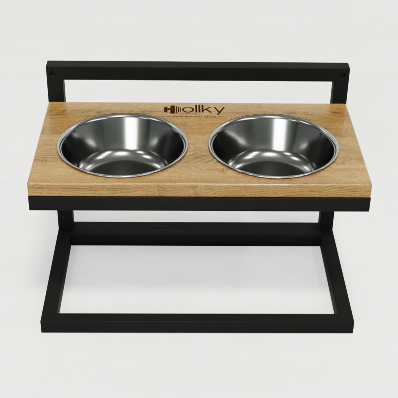 Hollky Flex M - миски на регульованій підставці для середніх собак (2 × 0.85 л) BLNT