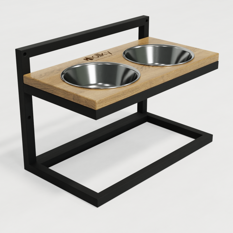 Hollky Flex M - миски на регульованій підставці для середніх собак (2 × 0.85 л) BLNT