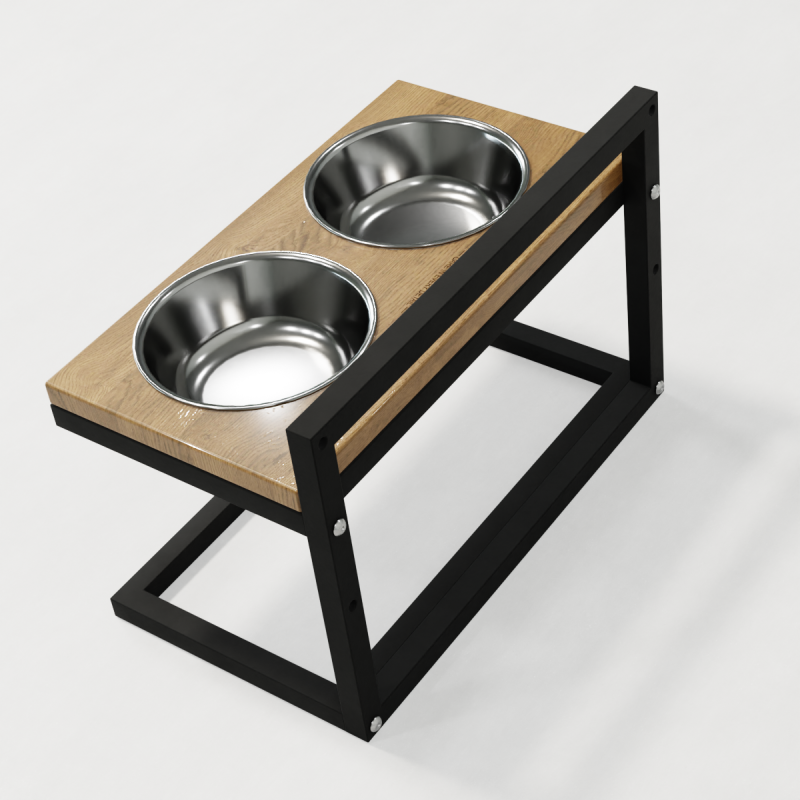 Hollky Flex M - миски на регульованій підставці для середніх собак (2 × 0.85 л) BLNT