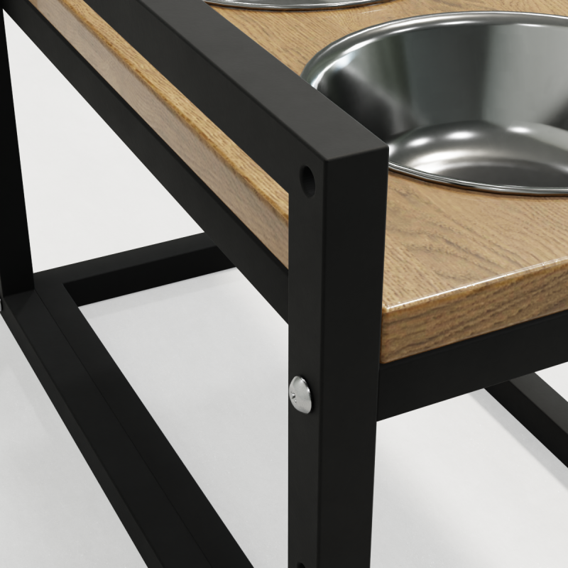 Hollky Flex M - миски на регульованій підставці для середніх собак (2 × 0.85 л) BLNT