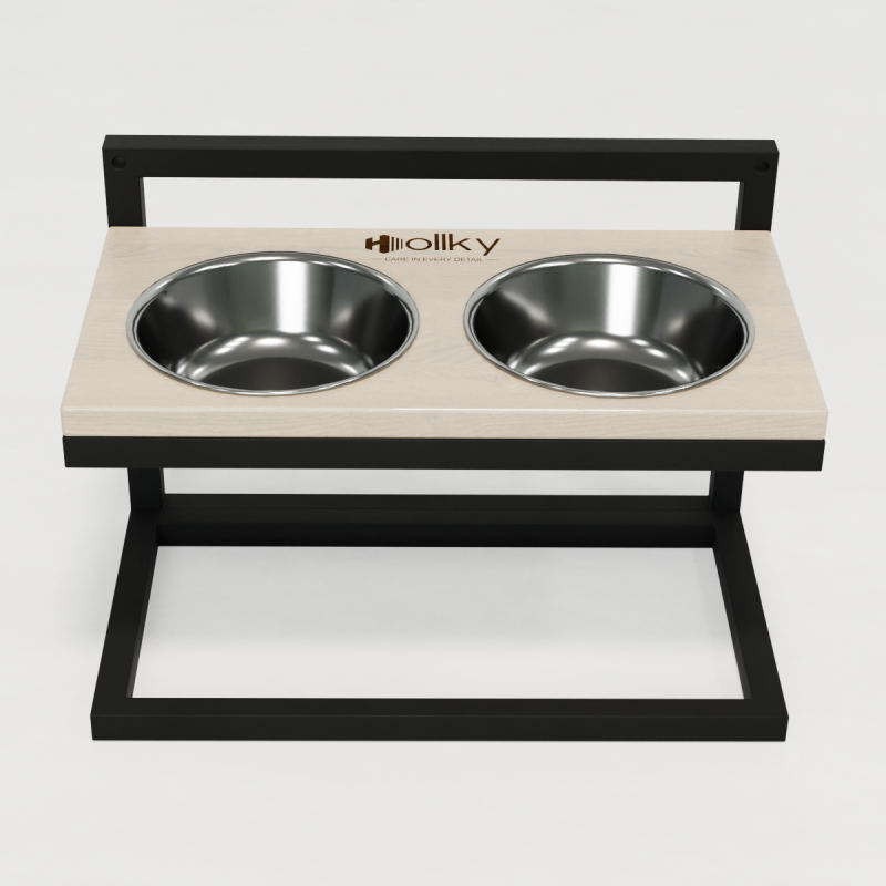 Hollky Flex M - миски на регульованій підставці для середніх собак (2 × 0.85 л) BLWH