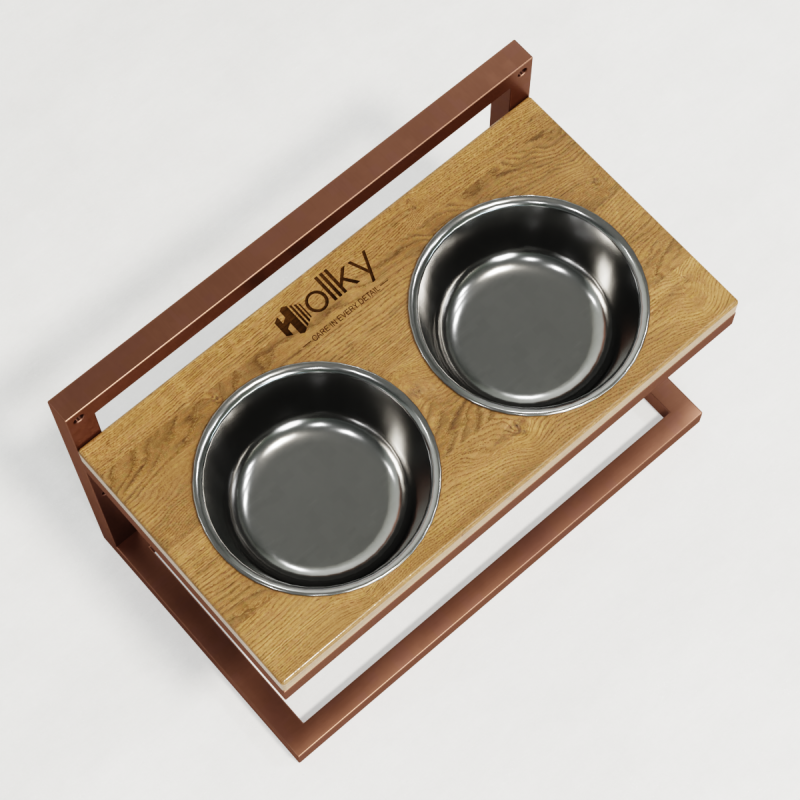 Hollky Flex M - миски на регульованій підставці для середніх собак (2 × 0.85 л) GLNT