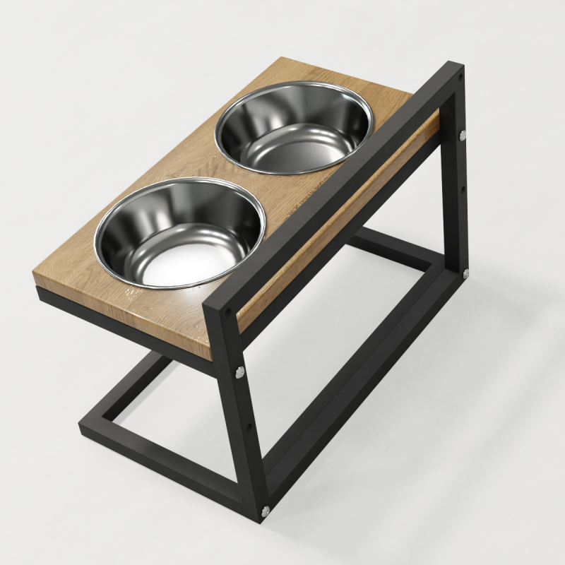 Hollky Flex M - миски на регульованій підставці для середніх собак (2 × 0.85 л) GRNT