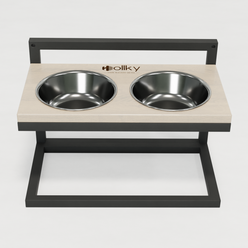 Hollky Flex M - миски на регульованій підставці для середніх собак (2 × 0.85 л) GRWH