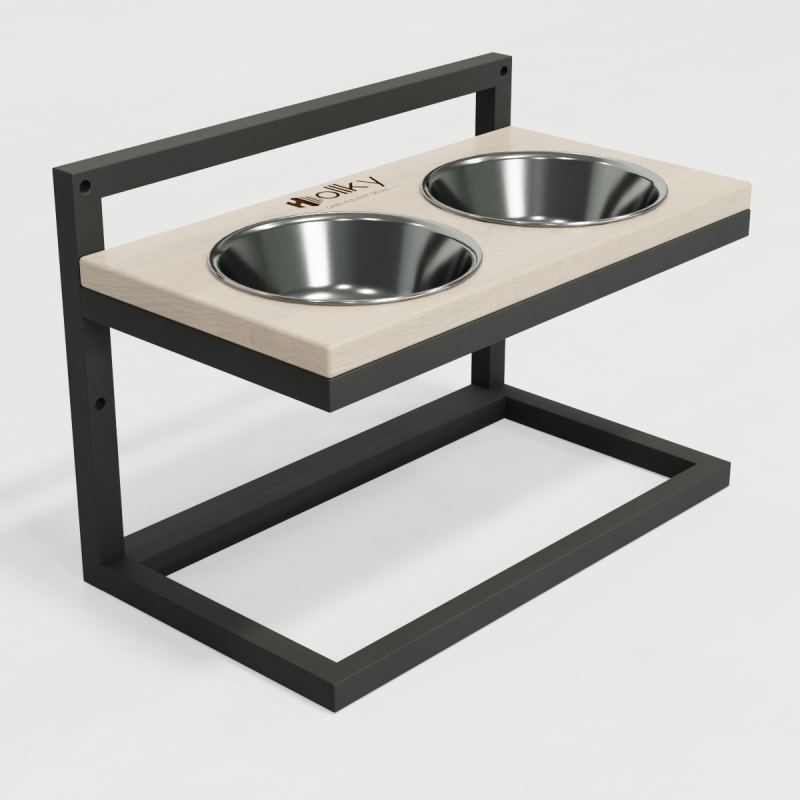 Hollky Flex M - миски на регульованій підставці для середніх собак (2 × 0.85 л) GRWH