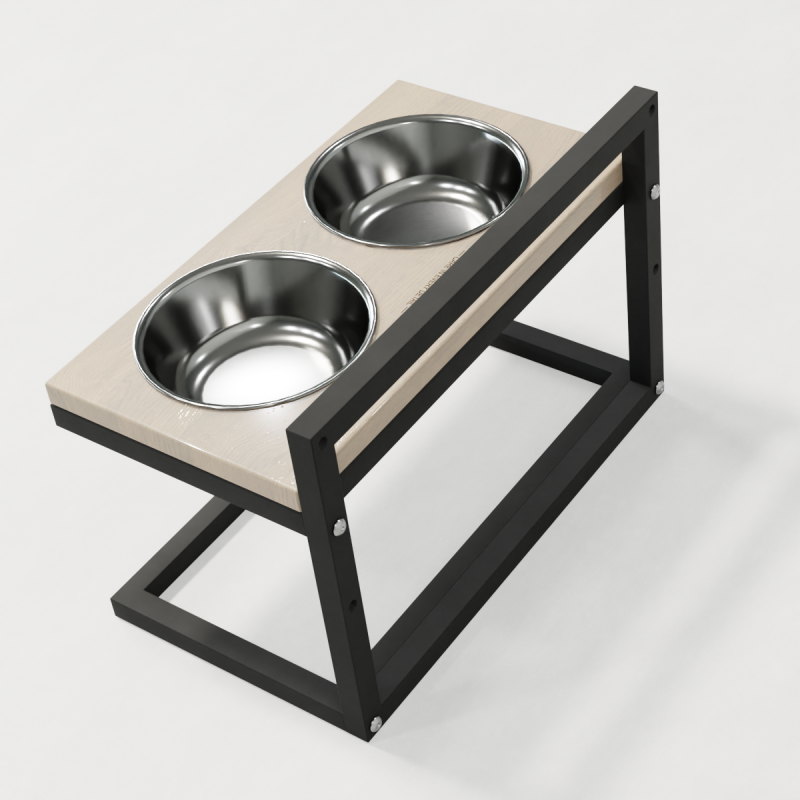 Hollky Flex M - миски на регульованій підставці для середніх собак (2 × 0.85 л) GRWH