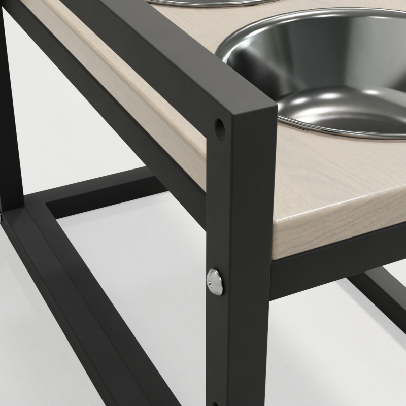 Hollky Flex M - миски на регульованій підставці для середніх собак (2 × 0.85 л) GRWH