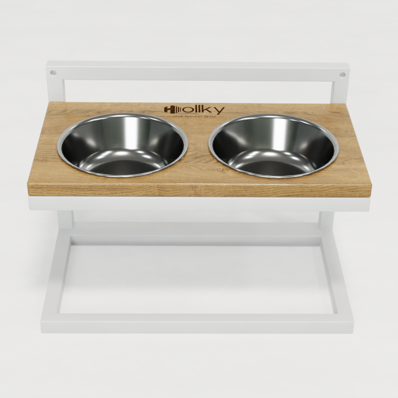 Hollky Flex M - миски на регульованій підставці для середніх собак (2 × 0.85 л) WHNT