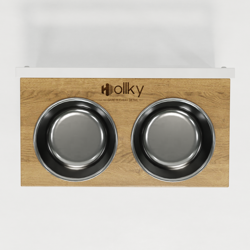 Hollky Flex M - миски на регульованій підставці для середніх собак (2 × 0.85 л) WHNT