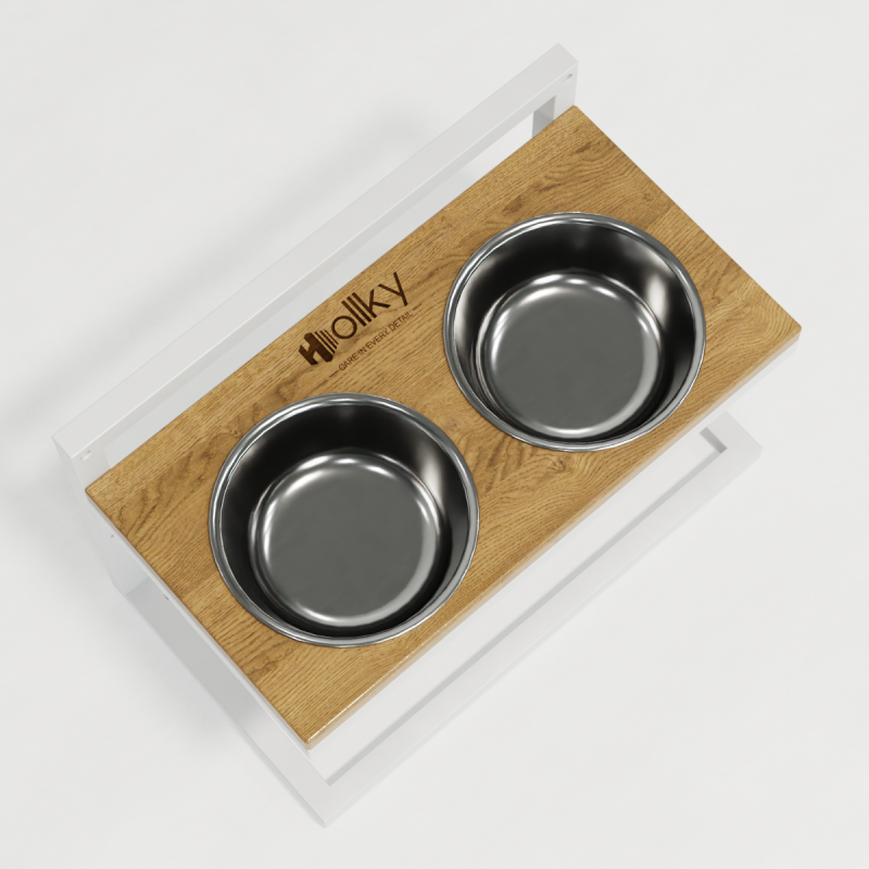 Hollky Flex M - миски на регульованій підставці для середніх собак (2 × 0.85 л) WHNT