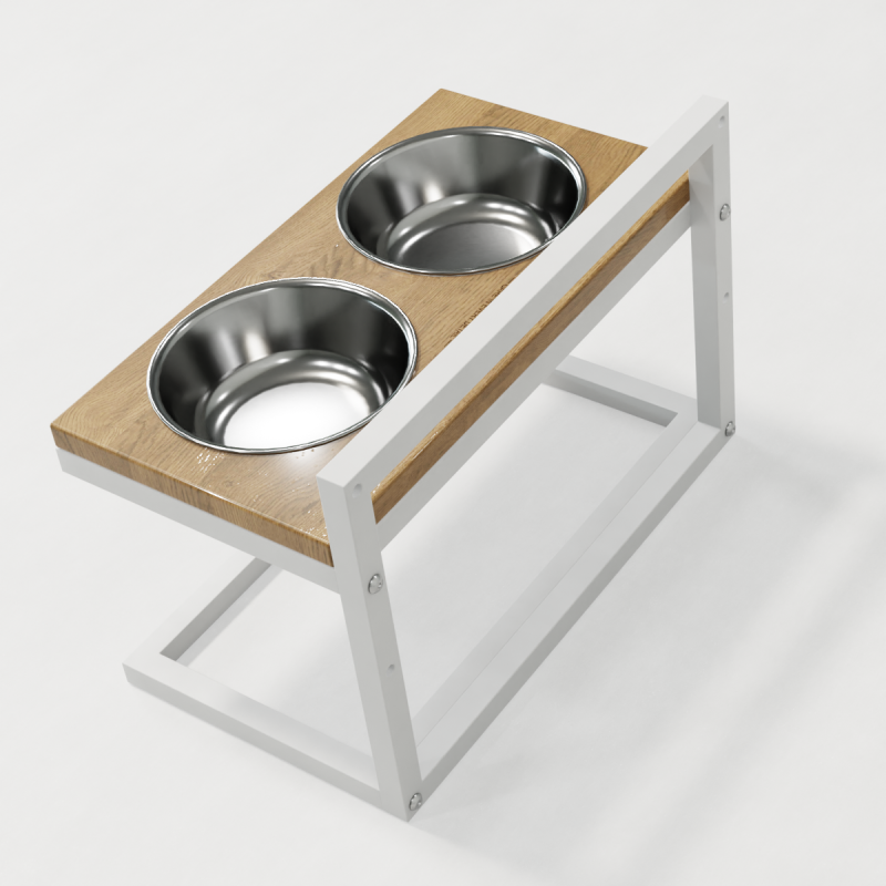 Hollky Flex M - миски на регульованій підставці для середніх собак (2 × 0.85 л) WHNT