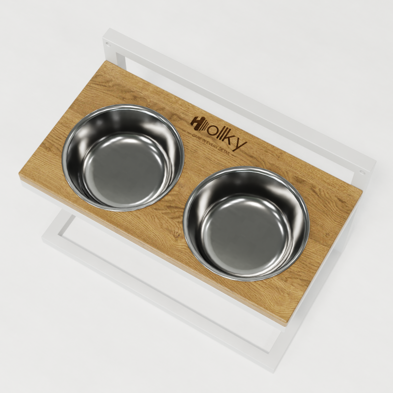 Hollky Flex M - миски на регульованій підставці для середніх собак (2 × 0.85 л) WHNT