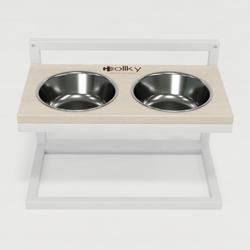 Hollky Flex M - миски на регульованій підставці для середніх собак (2 × 0.85 л) WHWH