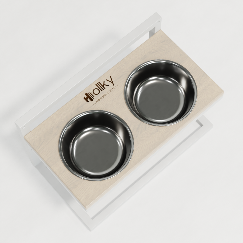 Hollky Flex M - миски на регульованій підставці для середніх собак (2 × 0.85 л) WHWH