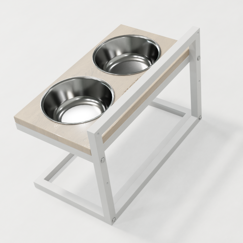 Hollky Flex M - миски на регульованій підставці для середніх собак (2 × 0.85 л) WHWH