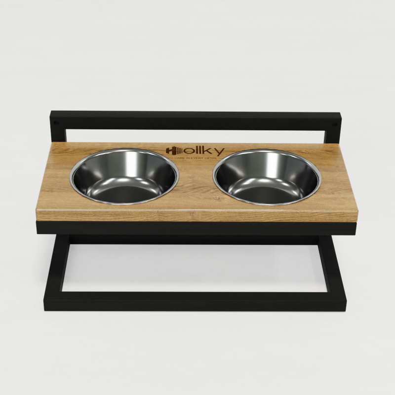 Hollky Flex S - миски на регульованій підставці для маленьких собак (2 × 0.45 л) BLNT