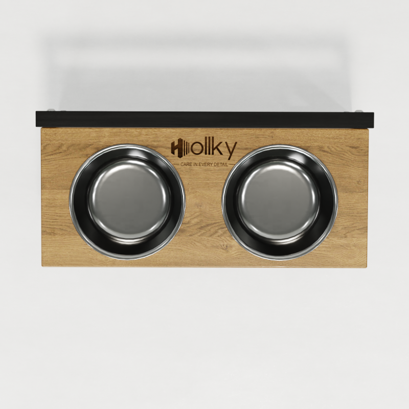 Hollky Flex S - миски на регульованій підставці для маленьких собак (2 × 0.45 л) BLNT