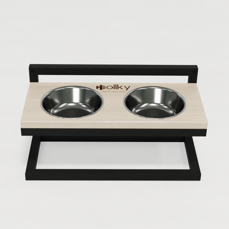 Hollky Flex S - миски на регульованій підставці для маленьких собак (2 × 0.45 л) BLWH