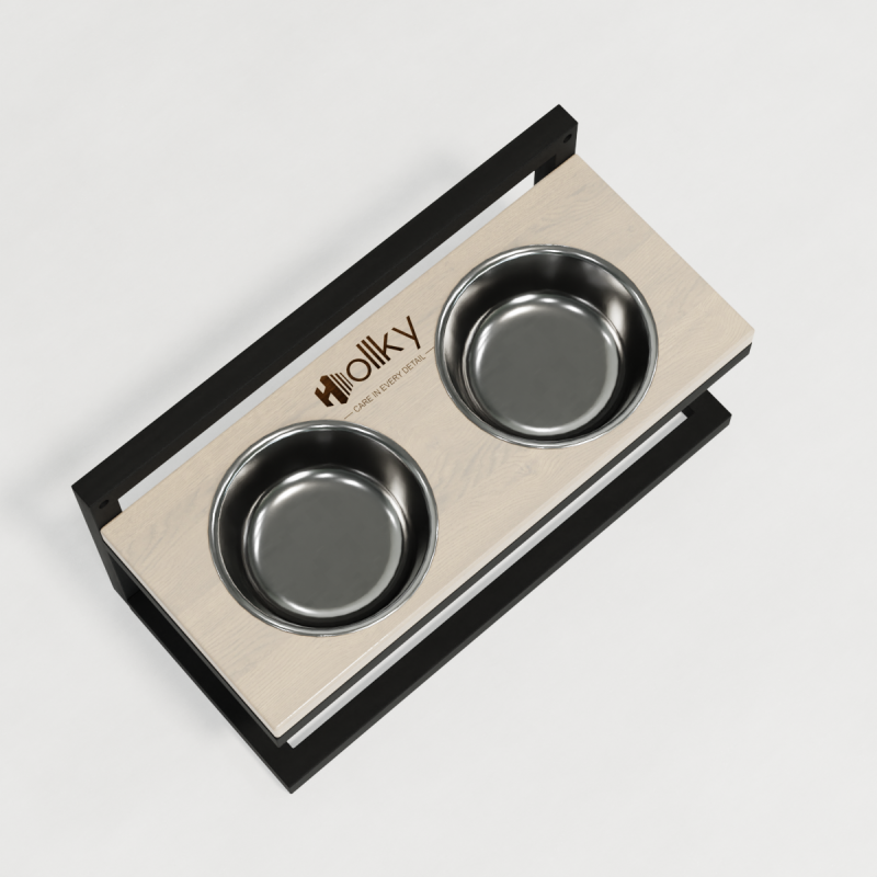 Hollky Flex S - миски на регульованій підставці для маленьких собак (2 × 0.45 л) BLWH