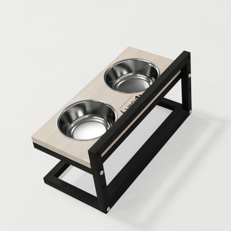 Hollky Flex S - миски на регульованій підставці для маленьких собак (2 × 0.45 л) BLWH