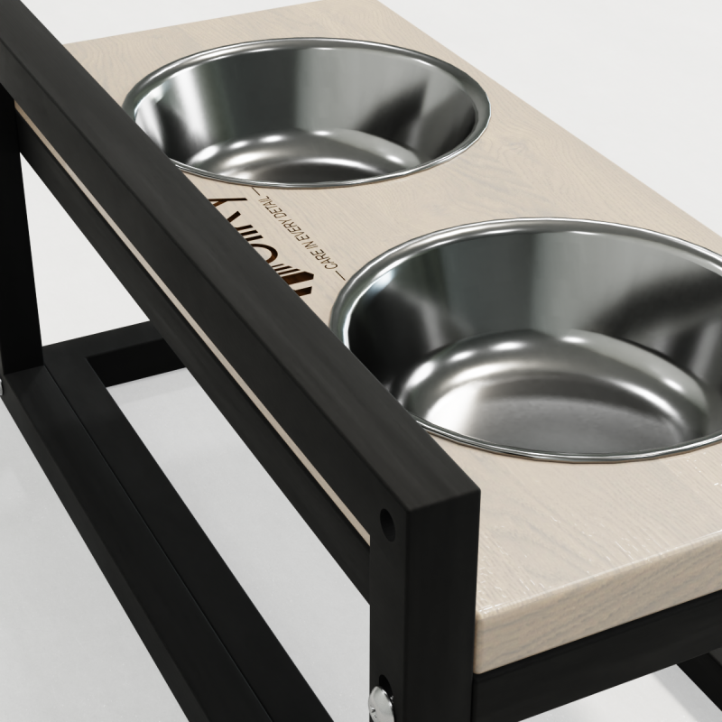 Hollky Flex S - миски на регульованій підставці для маленьких собак (2 × 0.45 л) BLWH