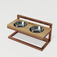 Hollky Flex S - adjustable bowls on stand for small dogs (2 × 0.45 L) GLNT