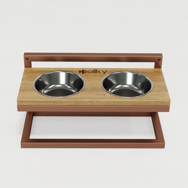 Hollky Flex S - миски на регульованій підставці для маленьких собак (2 × 0.45 л) GLNT