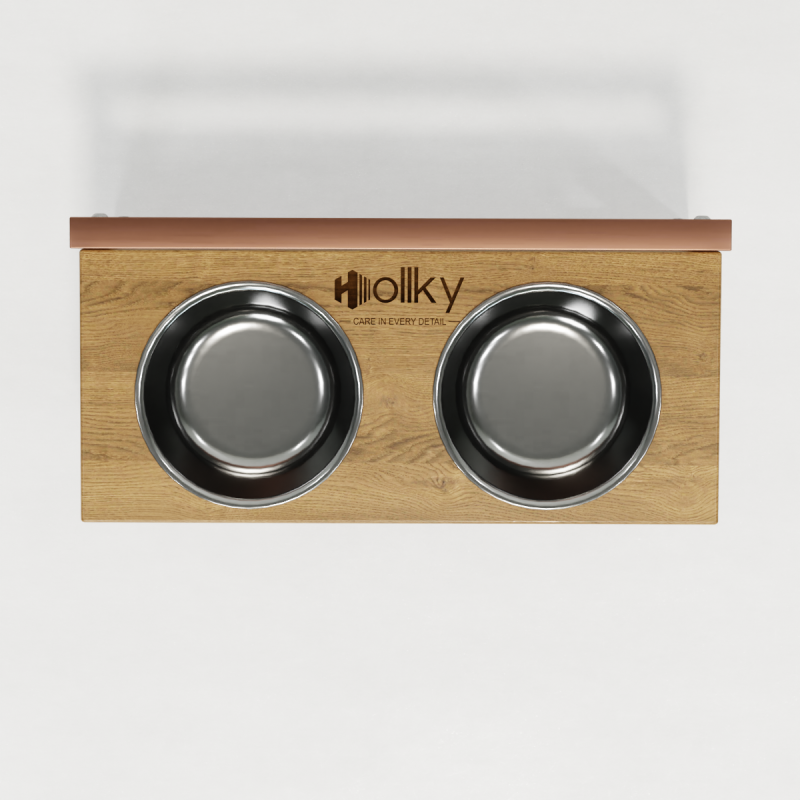 Hollky Flex S - миски на регульованій підставці для маленьких собак (2 × 0.45 л) GLNT