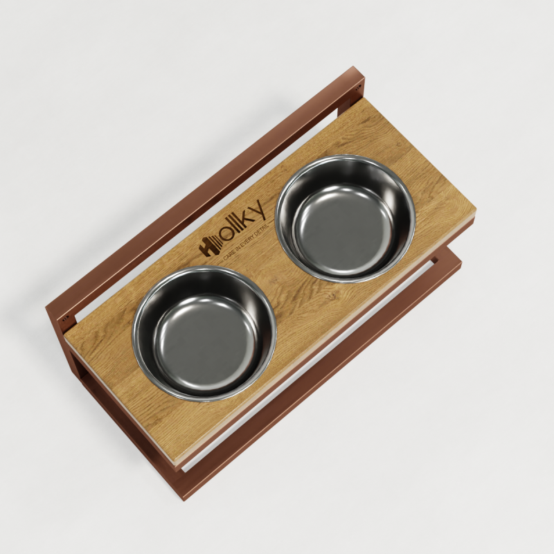 Hollky Flex S - миски на регульованій підставці для маленьких собак (2 × 0.45 л) GLNT